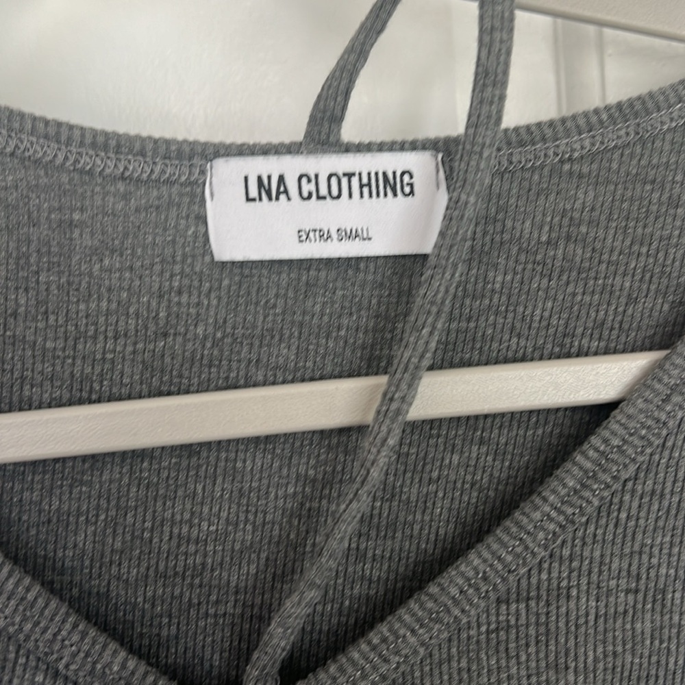 LNA Malika Ruched Front Rib Top - Picture 3 of 4